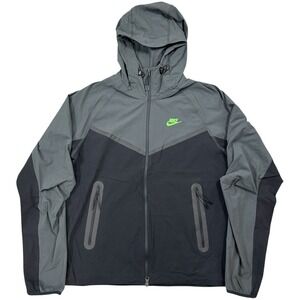 Nike Tech Woven Windrunner Jacket Men Size XS Black Gray Full Zip HM7151-013 NEW